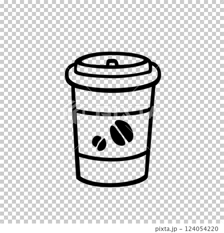 シンプルなコーヒーのイラスト素材 124054220