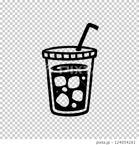 シンプルなドリンクのイラスト素材 124054281
