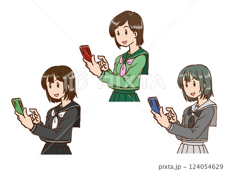 スマホをチェックする女性2 124054629