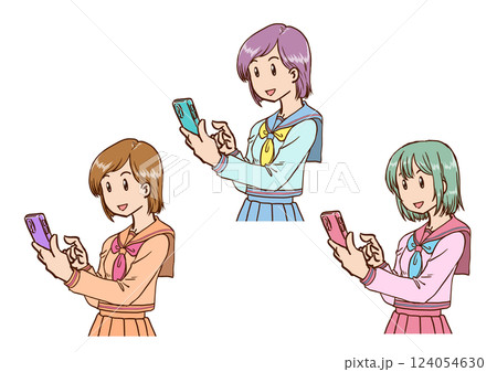 スマホをチェックする女性3 124054630