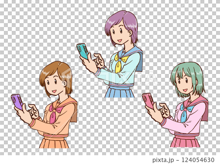 スマホをチェックする女性3 124054630