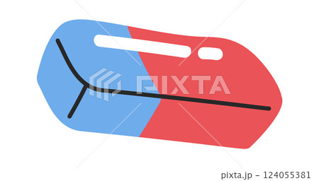 Eraser two colored rubber supply 124055381