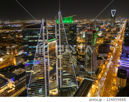 Night Cityscape of Riyadh Skyline 124055688