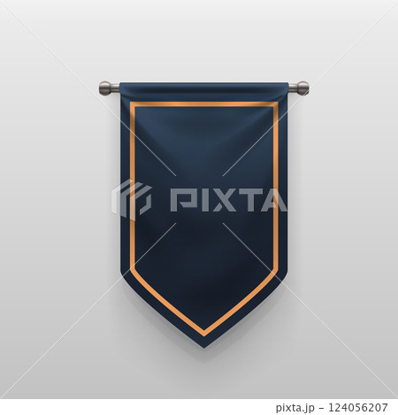 a royal realistic hanging flag rich blue 124056207