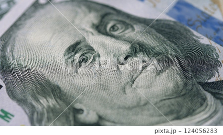 CloseUp View of a Hundred Dollar Bill Featuring a Detailed Portrait of Alexander Hamilton CloseUp View of a Hundred Dollar Bill Featuring a Detailed Portrait of Alexander Hamilton 124056283