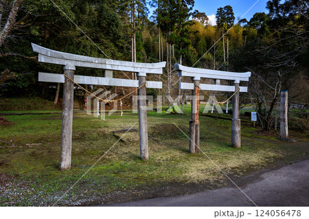 諏訪神社（鹿児島県薩摩川内市東郷町斧渕）　並立鳥居 124056478