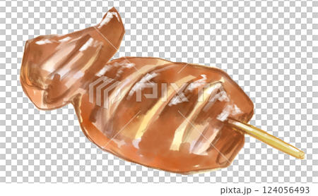 Watercolor illustration of delicious grilled squid Watercolor illustration of delicious grilled squid 124056493