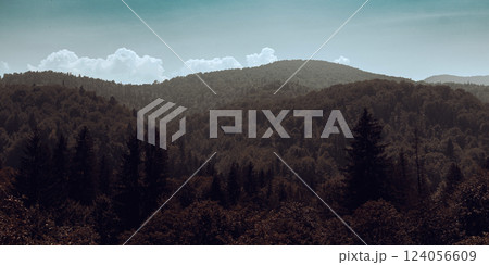 Rolling Hills and Majestic Mountain Views 124056609