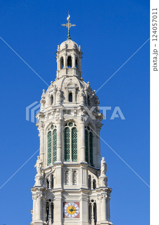 France, Paris, View of the bell tower of the Trinity Church France, Paris, View of the bell tower of the Trinity Church 124057011