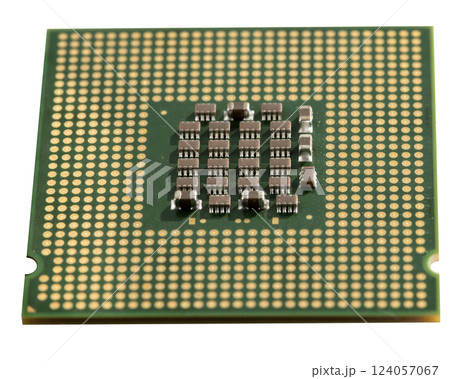 microprocessor for computer, chip, high-resolution photo 124057067