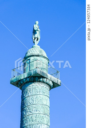 France, Paris, Column of Place Vendome, Statue of Napoleon as Caesar. France, Paris, Column of Place Vendome, Statue of Napoleon as Caesar. 124057384
