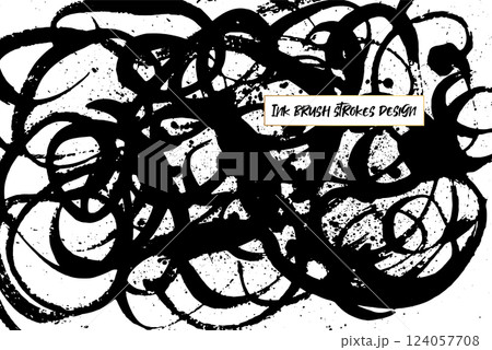 Ink brush strokes background. Grunge Brush strokes Background. Grunge texture Background. Abstract Black and white grunge texture. Vector brush stroke texture. Black ink, paint splatter. Ink brush strokes background. Grunge Brush strokes Background. Grunge texture Background. Abstract Black and white grunge texture. Vector brush stroke texture. Black ink, paint splatter. 124057708
