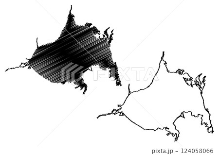 Lake Ilmen (Russia, Russian Federation, Novgorod Oblast) map vector illustration, scribble sketch Ilmen map Lake Ilmen (Russia, Russian Federation, Novgorod Oblast) map vector illustration, scribble sketch Ilmen map 124058066