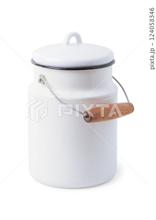 Enamel milk can Enamel milk can 124058346