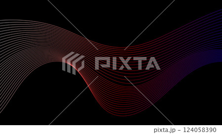 abstract wave background. Dynamic flowing wave lines design element. Vector illustration 124058390