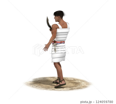 warrior character, 3D rendering, illustration, cg 124059780