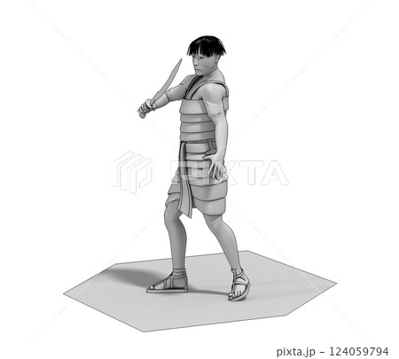warrior character, 3D rendering, illustration, cg warrior character, 3D rendering, illustration, cg 124059794