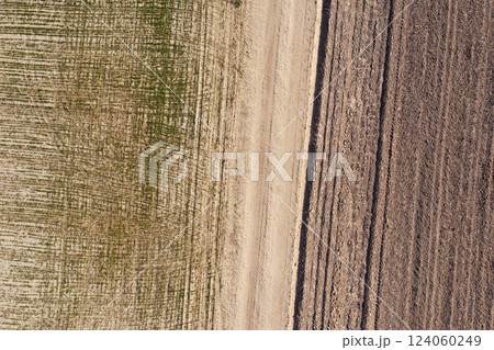 farm field, agriculture, view from above 124060249