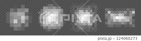 Pixelated blur effect for censoring sensitive explicit content. Common in media, social, moderation tools to obscure inappropriate or private visuals. Digital censorship filter. Vector illustration Pixelated blur effect for censoring sensitive explicit content. Common in media, social, moderation tools to obscure inappropriate or private visuals. Digital censorship filter. Vector illustration 124060273