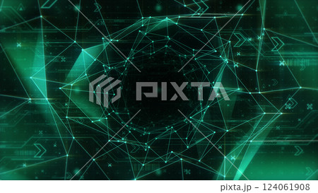 ネットワークトポロジーによるトンネルのサイバー空間 - グリーン ネットワークトポロジーによるトンネルのサイバー空間 - グリーン 124061908