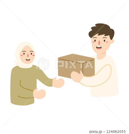 moslem zakat cartoon vector icon illustration moslem zakat cartoon vector icon illustration 124062055