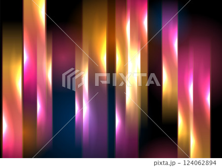 Neon pink orange glowing stripes abstract background Neon pink orange glowing stripes abstract background 124062894