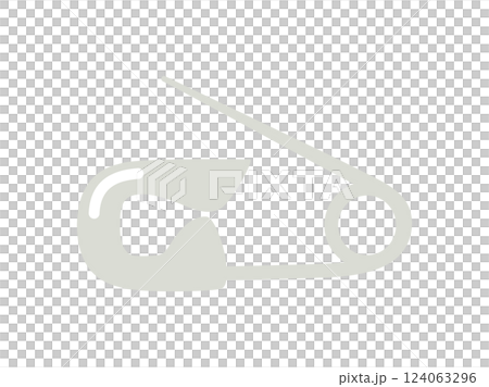 Illustration of an open safety pin Illustration of an open safety pin 124063296