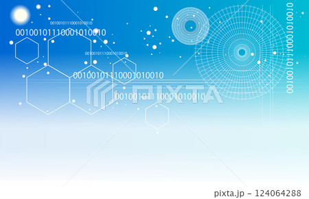 人工知能やコンピュータテクノロジー背景イラスト_04 124064288
