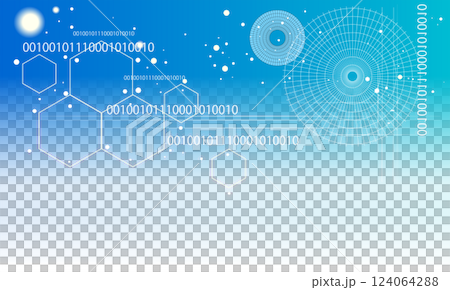 人工知能やコンピュータテクノロジー背景イラスト_04 124064288
