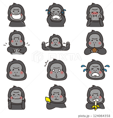 くいしんぼうのかわいいゴリラセット くいしんぼうのかわいいゴリラセット 124064358
