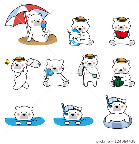 夏のシロクマセット 124064439