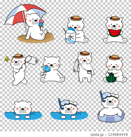 夏のシロクマセット 124064439