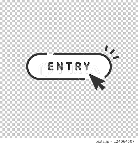 Simple and stylish entry button vector icon (line drawing, monochrome) Simple and stylish entry button vector icon (line drawing, monochrome) 124064507