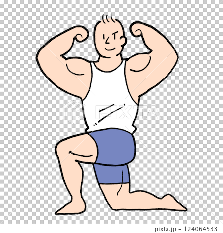 男子氣概的男人的插圖 124064533