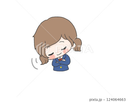 うなずく女子学生 124064663