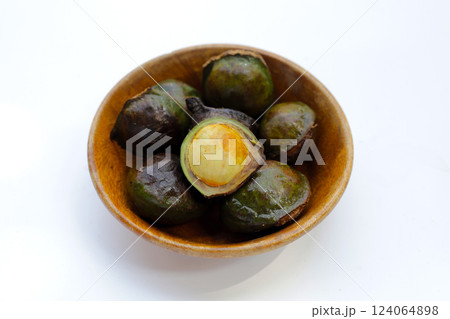 Djenkol fruit bean on white background 124064898