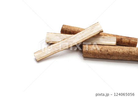 Burdock Root (Gobo) on white background. Burdock Root (Gobo) on white background. 124065056
