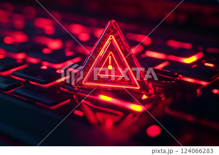 コンピュータウイルスと警告画面のイメージ コンピュータウイルスと警告画面のイメージ 124066283