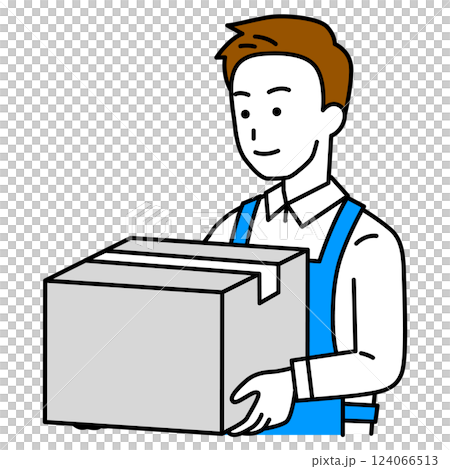 男店員搬運行李 男店員搬運行李 124066513