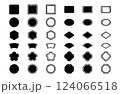 シンプルな和風のスタンプセット 124066518