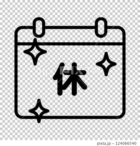 節日圖像圖示。 「假日」的字樣是用日文寫的。 節日圖像圖示。 「假日」的字樣是用日文寫的。 124066540