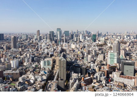 恵比寿から渋谷を望むビル群 東京の都市風景 恵比寿から渋谷を望むビル群 東京の都市風景 124066904