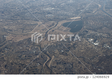 空から見る風景 渡良瀬遊水地 空から見る風景 渡良瀬遊水地 124066929
