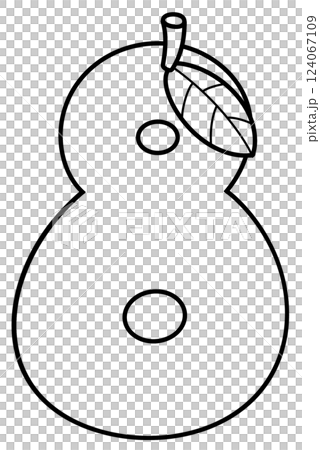 Outline doodle cartoon number 8, mango number for kids, worksheet Outline doodle cartoon number 8, mango number for kids, worksheet 124067109
