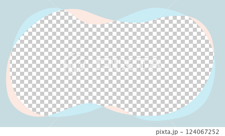 ピンクとブルーの曲線で構成されたフレーム ピンクとブルーの曲線で構成されたフレーム 124067252