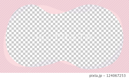 Frame made of purple diagonal stripes and pink curves Frame made of purple diagonal stripes and pink curves 124067253