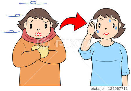 健康問題 - 寒暖差・気温差・暑さ・寒さ・寒暖差疲労 124067711