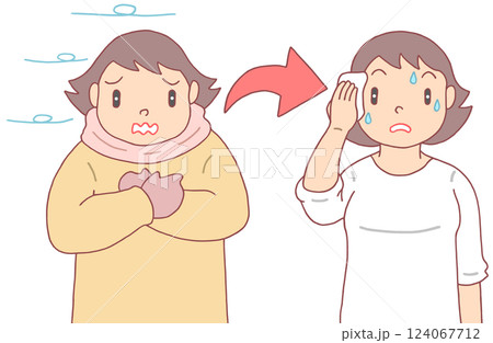 健康問題 - 寒暖差・気温差・暑さ・寒さ・寒暖差疲労 健康問題 - 寒暖差・気温差・暑さ・寒さ・寒暖差疲労 124067712
