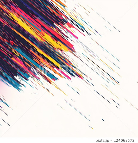 カラフルな斜めストリークの抽象デジタル背景 カラフルな斜めストリークの抽象デジタル背景 124068572