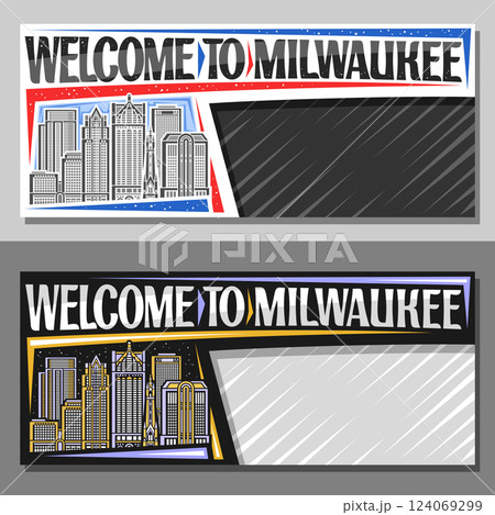 Vector layout for Milwaukee Vector layout for Milwaukee 124069299